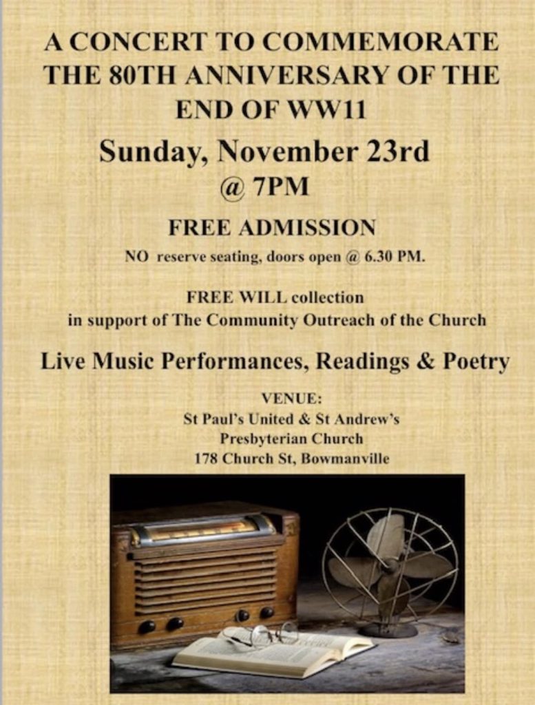 A Concert to Commemorate the 80th Anniversary of the End of WWII @ St. Paul's Church